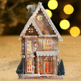 Maxbell Small Christmas Decor Village House Christmas Decorations Accessory for Desk Table Style C