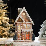 Maxbell Small Christmas Decor Village House Christmas Decorations Accessory for Desk Table Style C