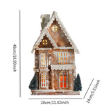Maxbell Small Christmas Decor Village House Christmas Decorations Accessory for Desk Table Style C