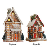 Maxbell Small Christmas Decor Village House Christmas Decorations Accessory for Desk Table Style C