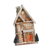 Maxbell Small Christmas Decor Village House Christmas Decorations Accessory for Desk Table Style C
