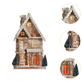 Maxbell Small Christmas Decor Village House Christmas Decorations Accessory for Desk Table Style C