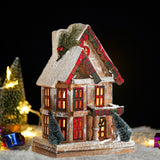 Maxbell Small Christmas Decor Village House Christmas Decorations Accessory for Desk Table Style D