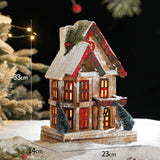 Maxbell Small Christmas Decor Village House Christmas Decorations Accessory for Desk Table Style D