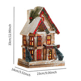 Maxbell Small Christmas Decor Village House Christmas Decorations Accessory for Desk Table Style D