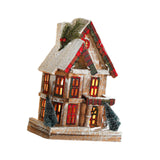 Maxbell Small Christmas Decor Village House Christmas Decorations Accessory for Desk Table Style D