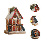 Maxbell Small Christmas Decor Village House Christmas Decorations Accessory for Desk Table Style D