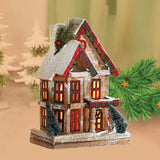 Maxbell Small Christmas Decor Village House Christmas Decorations Accessory for Desk Table Style D