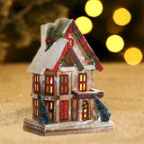 Maxbell Small Christmas Decor Village House Christmas Decorations Accessory for Desk Table Style D