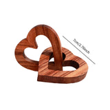 Maxbell Wooden Heart Pendant Modern Romantic Ornament for Gift Living Room