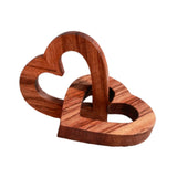 Maxbell Wooden Heart Pendant Modern Romantic Ornament for Gift Living Room
