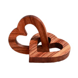 Maxbell Wooden Heart Pendant Modern Romantic Ornament for Gift Living Room