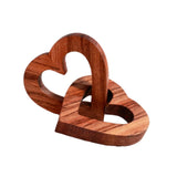 Maxbell Wooden Heart Pendant Modern Romantic Ornament for Gift Living Room