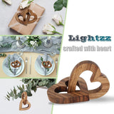 Maxbell Wooden Heart Pendant Modern Romantic Ornament for Gift Living Room