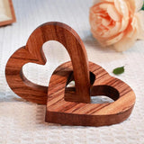 Maxbell Wooden Heart Pendant Modern Romantic Ornament for Gift Living Room