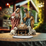 Maxbell Christmas Nativity Scene Figurine Jesus Collectible Figurine for Gift Office
