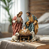 Maxbell Christmas Nativity Scene Figurine Jesus Collectible Figurine for Gift Office
