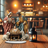 Maxbell Christmas Nativity Scene Figurine Jesus Collectible Figurine for Gift Office