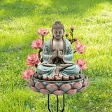 Maxbell Garden Buddha Yard Sign Bohemian Landscape Ornament for Pathway Walkway Yard