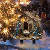Maxbell Jesus Birth Statue DIY Crafts Gifts Yard Sign for Courtyard Flowerpot Garden