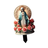 Maxbell Blessed Mary Statue Stakes Landscape Xmas Decor for Farmhouse Backyard Patio