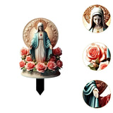 Maxbell Blessed Mary Statue Stakes Landscape Xmas Decor for Farmhouse Backyard Patio
