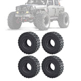 Maxbell 4 Pieces RC Tires Easy to Install Soft Climbing Car Tires for D261 D90 SCX10