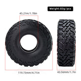 Maxbell 4 Pieces RC Tires Easy to Install Soft Climbing Car Tires for D261 D90 SCX10