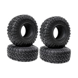 Maxbell 4 Pieces 1:10 RC Car Wheels and Tires Rubber Replace for SCX10 DIY Accessory