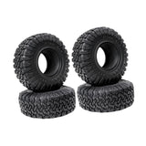 Maxbell 4 Pieces 1:10 RC Car Wheels and Tires Rubber Replace for SCX10 DIY Accessory