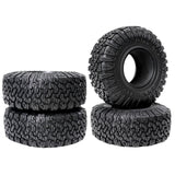 Maxbell 4 Pieces 1:10 RC Car Wheels and Tires Rubber Replace for SCX10 DIY Accessory