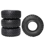 Maxbell 4 Pieces 1:10 RC Car Wheels and Tires Rubber Replace for SCX10 DIY Accessory