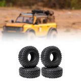 Maxbell 4 Pieces 1:10 RC Car Wheels and Tires Rubber Replace for SCX10 DIY Accessory