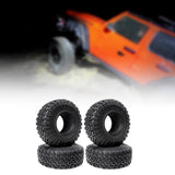 Maxbell 4 Pieces 1:10 RC Car Wheels and Tires Rubber Replace for SCX10 DIY Accessory