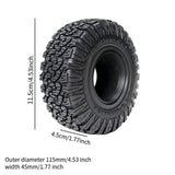 Maxbell 4 Pieces 1:10 RC Car Wheels and Tires Rubber Replace for SCX10 DIY Accessory