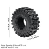 Maxbell 4Pcs 1/10 RC Wheels and Tires Easy to Install RC Tires for SCX10 RC Car