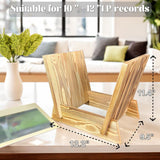 Maxbell Wooden Desktop Book Stand Practical Records Storage Rack for Cd