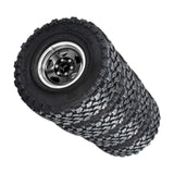 Maxbell 4 Pieces RC Car Wheels and Tires Assembly Replacement for 90046 1/10 RC Black
