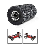 Maxbell 4 Pieces RC Car Wheels and Tires Assembly Replacement for 90046 1/10 RC Black