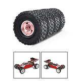 Maxbell 4 Pieces RC Car Wheels and Tires Assembly Replacement for 90046 1/10 RC Pink