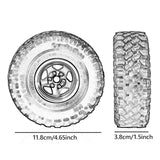 Maxbell 4 Pieces RC Car Wheels and Tires Assembly Replacement for 90046 1/10 RC Bronze