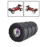 Maxbell 4 Pieces RC Car Wheels and Tires Assembly Replacement for 90046 1/10 RC Colorful