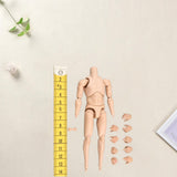 Maxbell 1:12 Scale Male Figure Body Flexible Mini Collection Human Body Sketch Model