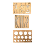 Maxbell Graffiti Stencil Card Drawing Tires Track Spray Paint for Fabric Wood Canvas Crack Effect Pattern