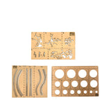 Maxbell Graffiti Stencil Card Drawing Tires Track Spray Paint for Fabric Wood Canvas Crack Effect Pattern