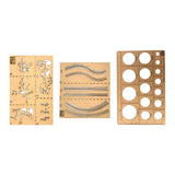 Maxbell Graffiti Stencil Card Drawing Tires Track Spray Paint for Fabric Wood Canvas Crack Effect Pattern
