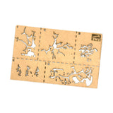Maxbell Graffiti Stencil Card Drawing Tires Track Spray Paint for Fabric Wood Canvas Crack Effect Pattern