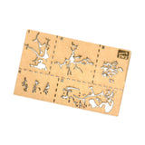 Maxbell Graffiti Stencil Card Drawing Tires Track Spray Paint for Fabric Wood Canvas Crack Effect Pattern