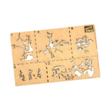 Maxbell Graffiti Stencil Card Drawing Tires Track Spray Paint for Fabric Wood Canvas Crack Effect Pattern