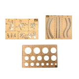 Maxbell Graffiti Stencil Card Drawing Tires Track Spray Paint for Fabric Wood Canvas Crack Effect Pattern